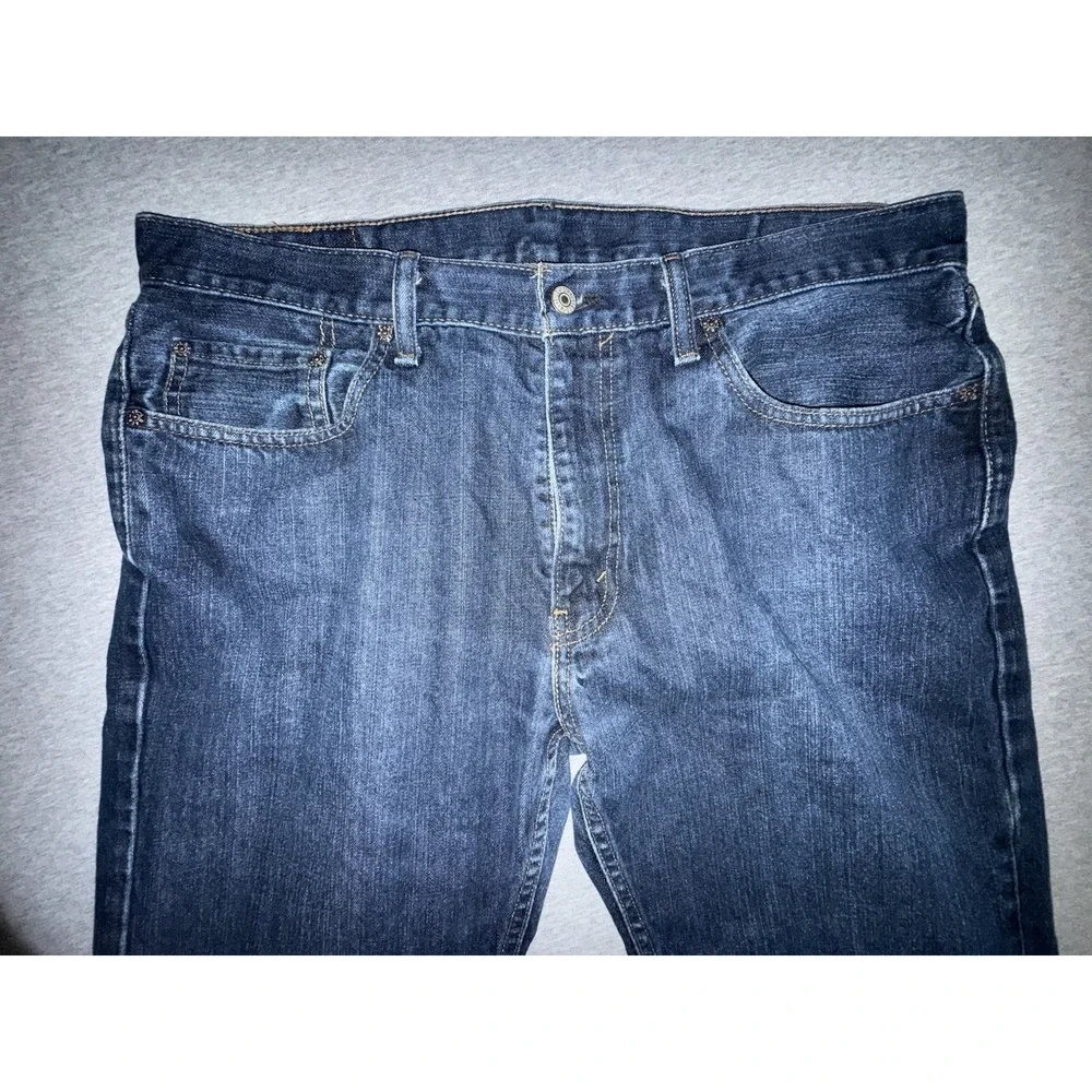 Levi‎ 559 Mens Jeans 36X34 Relaxed Fit Straight Leg Frayed Hem Buttery Soft Feel